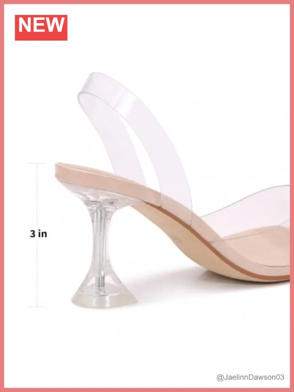 Crystal Bow Clear Slingback Kitten Heels Pumps Women's 3 Inch Rhinestone